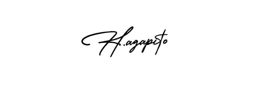 Make a beautiful signature design for name H.agapito. With this signature (AmerikaSignatureDemo-Regular) style, you can create a handwritten signature for free. H.agapito signature style 3 images and pictures png