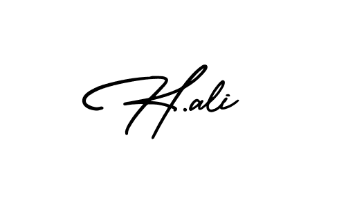 H.ali stylish signature style. Best Handwritten Sign (AmerikaSignatureDemo-Regular) for my name. Handwritten Signature Collection Ideas for my name H.ali. H.ali signature style 3 images and pictures png