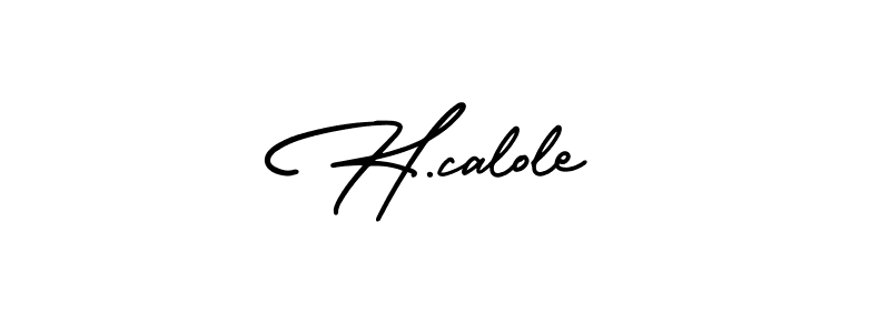 Use a signature maker to create a handwritten signature online. With this signature software, you can design (AmerikaSignatureDemo-Regular) your own signature for name H.calole. H.calole signature style 3 images and pictures png