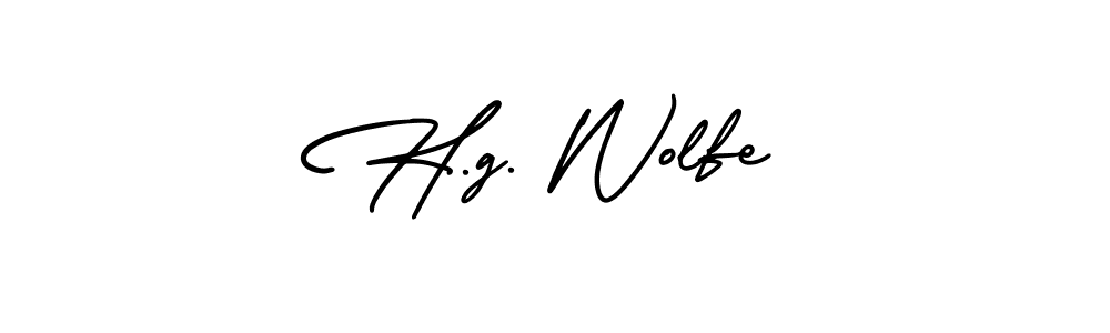 The best way (AmerikaSignatureDemo-Regular) to make a short signature is to pick only two or three words in your name. The name H.g. Wolfe include a total of six letters. For converting this name. H.g. Wolfe signature style 3 images and pictures png