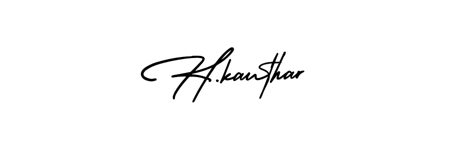Check out images of Autograph of H.kauthar name. Actor H.kauthar Signature Style. AmerikaSignatureDemo-Regular is a professional sign style online. H.kauthar signature style 3 images and pictures png