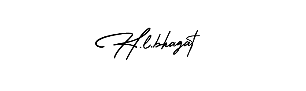 Use a signature maker to create a handwritten signature online. With this signature software, you can design (AmerikaSignatureDemo-Regular) your own signature for name H.l.bhagat. H.l.bhagat signature style 3 images and pictures png