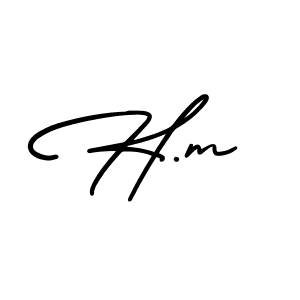 AmerikaSignatureDemo-Regular is a professional signature style that is perfect for those who want to add a touch of class to their signature. It is also a great choice for those who want to make their signature more unique. Get H.m name to fancy signature for free. H.m signature style 3 images and pictures png