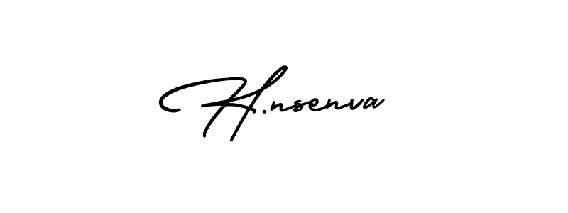 Similarly AmerikaSignatureDemo-Regular is the best handwritten signature design. Signature creator online .You can use it as an online autograph creator for name H.nsenva. H.nsenva signature style 3 images and pictures png