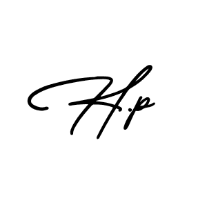 How to make H.p signature? AmerikaSignatureDemo-Regular is a professional autograph style. Create handwritten signature for H.p name. H.p signature style 3 images and pictures png