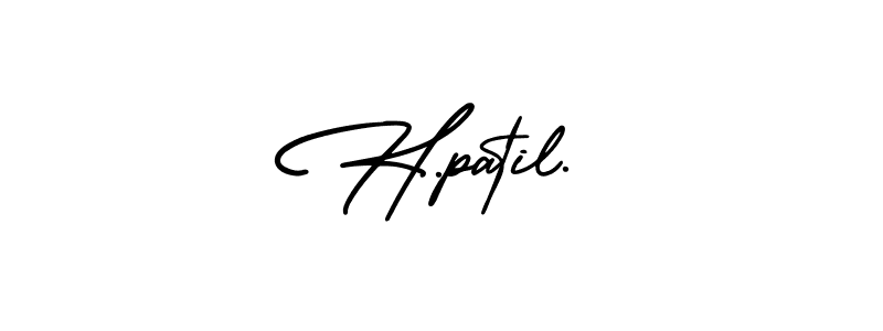 Create a beautiful signature design for name H.patil.. With this signature (AmerikaSignatureDemo-Regular) fonts, you can make a handwritten signature for free. H.patil. signature style 3 images and pictures png