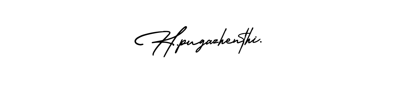 It looks lik you need a new signature style for name H.pugazhenthi.. Design unique handwritten (AmerikaSignatureDemo-Regular) signature with our free signature maker in just a few clicks. H.pugazhenthi. signature style 3 images and pictures png