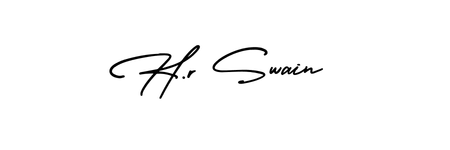 How to make H.r Swain signature? AmerikaSignatureDemo-Regular is a professional autograph style. Create handwritten signature for H.r Swain name. H.r Swain signature style 3 images and pictures png
