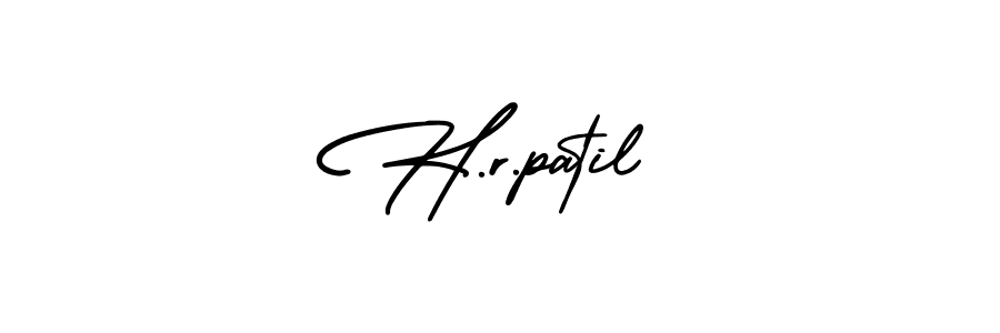 Make a beautiful signature design for name H.r.patil. With this signature (AmerikaSignatureDemo-Regular) style, you can create a handwritten signature for free. H.r.patil signature style 3 images and pictures png