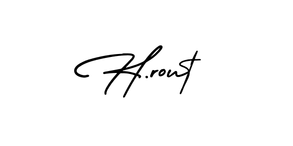 if you are searching for the best signature style for your name H.rout. so please give up your signature search. here we have designed multiple signature styles  using AmerikaSignatureDemo-Regular. H.rout signature style 3 images and pictures png