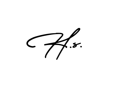 You should practise on your own different ways (AmerikaSignatureDemo-Regular) to write your name (H.s.) in signature. don't let someone else do it for you. H.s. signature style 3 images and pictures png