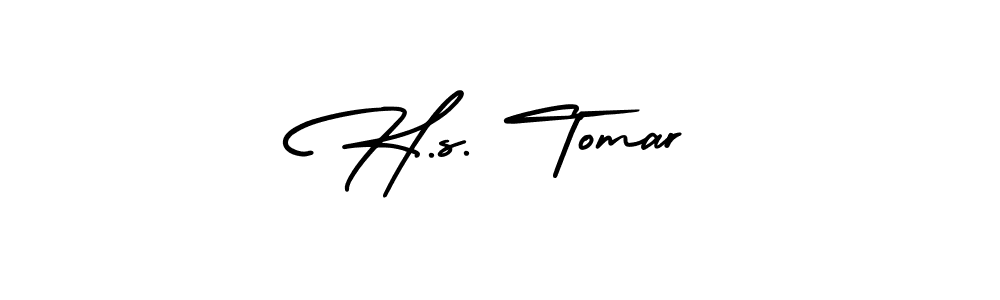 Make a beautiful signature design for name H.s. Tomar. With this signature (AmerikaSignatureDemo-Regular) style, you can create a handwritten signature for free. H.s. Tomar signature style 3 images and pictures png