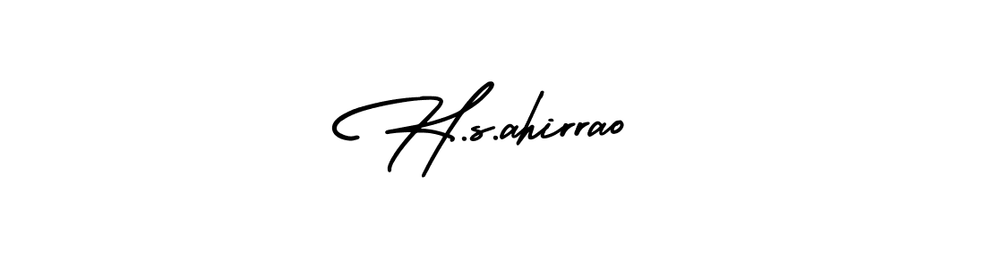 It looks lik you need a new signature style for name H.s.ahirrao. Design unique handwritten (AmerikaSignatureDemo-Regular) signature with our free signature maker in just a few clicks. H.s.ahirrao signature style 3 images and pictures png