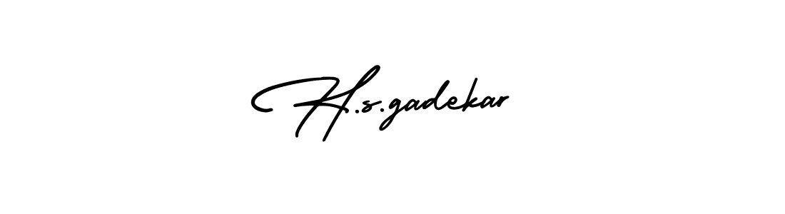 H.s.gadekar stylish signature style. Best Handwritten Sign (AmerikaSignatureDemo-Regular) for my name. Handwritten Signature Collection Ideas for my name H.s.gadekar. H.s.gadekar signature style 3 images and pictures png