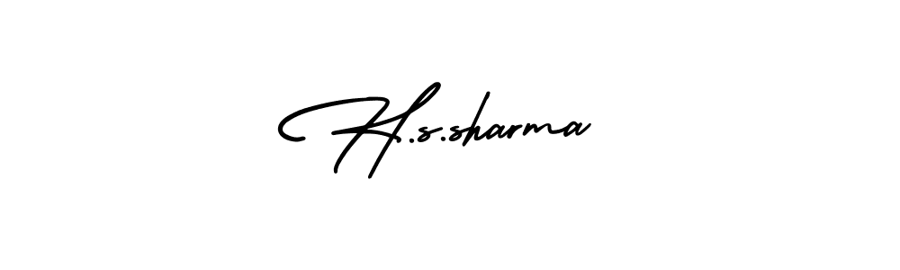 This is the best signature style for the H.s.sharma name. Also you like these signature font (AmerikaSignatureDemo-Regular). Mix name signature. H.s.sharma signature style 3 images and pictures png