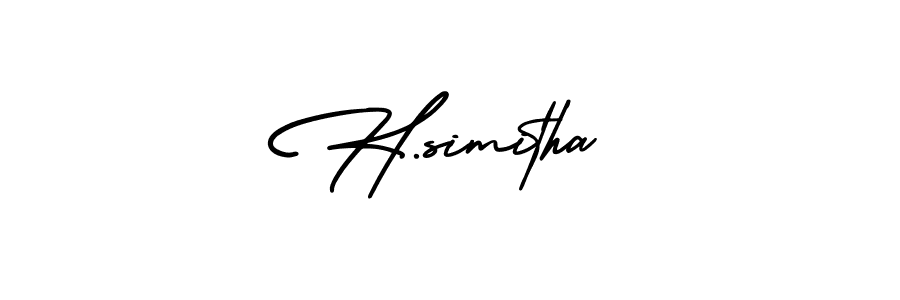 if you are searching for the best signature style for your name H.simitha. so please give up your signature search. here we have designed multiple signature styles  using AmerikaSignatureDemo-Regular. H.simitha signature style 3 images and pictures png