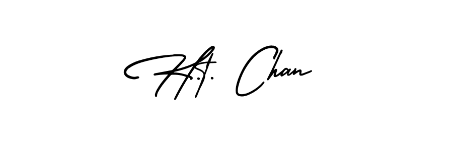 You should practise on your own different ways (AmerikaSignatureDemo-Regular) to write your name (H.t. Chan) in signature. don't let someone else do it for you. H.t. Chan signature style 3 images and pictures png
