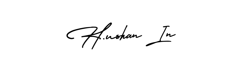 How to Draw H.ushan In signature style? AmerikaSignatureDemo-Regular is a latest design signature styles for name H.ushan In. H.ushan In signature style 3 images and pictures png