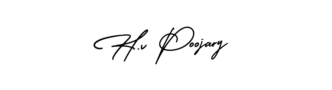 You can use this online signature creator to create a handwritten signature for the name H.v Poojary. This is the best online autograph maker. H.v Poojary signature style 3 images and pictures png