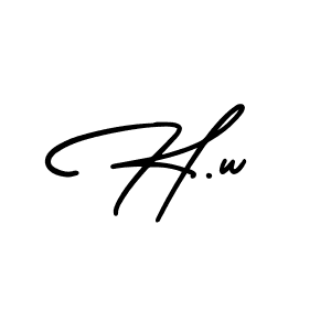 How to make H.w signature? AmerikaSignatureDemo-Regular is a professional autograph style. Create handwritten signature for H.w name. H.w signature style 3 images and pictures png