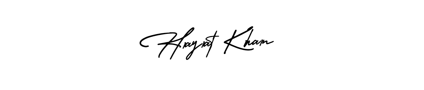 The best way (AmerikaSignatureDemo-Regular) to make a short signature is to pick only two or three words in your name. The name H1ay1at K1ha1n include a total of six letters. For converting this name. H1ay1at K1ha1n signature style 3 images and pictures png