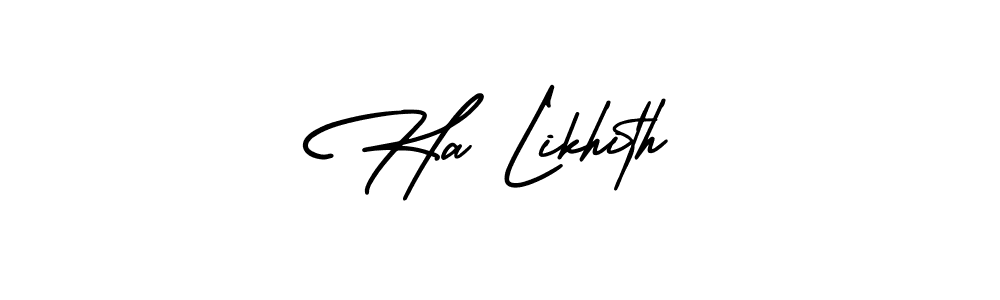 Best and Professional Signature Style for Ha Likhith. AmerikaSignatureDemo-Regular Best Signature Style Collection. Ha Likhith signature style 3 images and pictures png