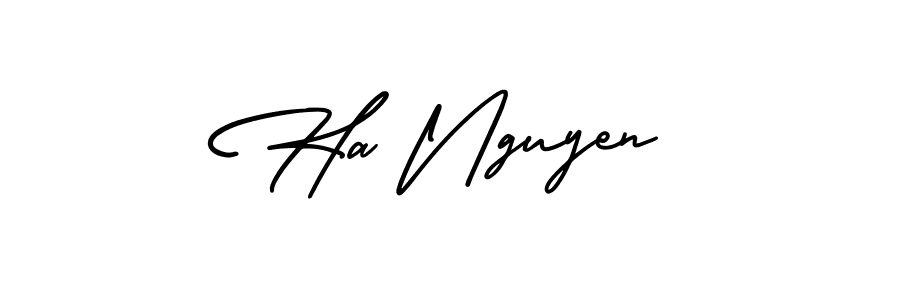 How to Draw Ha Nguyen signature style? AmerikaSignatureDemo-Regular is a latest design signature styles for name Ha Nguyen. Ha Nguyen signature style 3 images and pictures png