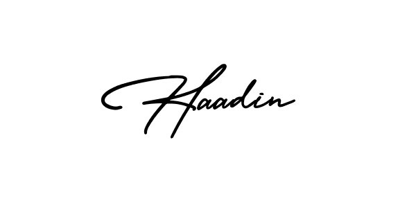 if you are searching for the best signature style for your name Haadin. so please give up your signature search. here we have designed multiple signature styles  using AmerikaSignatureDemo-Regular. Haadin signature style 3 images and pictures png