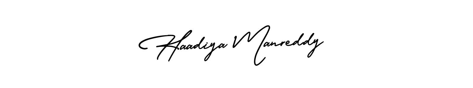 How to Draw Haadiya Manreddy signature style? AmerikaSignatureDemo-Regular is a latest design signature styles for name Haadiya Manreddy. Haadiya Manreddy signature style 3 images and pictures png