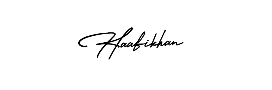 Use a signature maker to create a handwritten signature online. With this signature software, you can design (AmerikaSignatureDemo-Regular) your own signature for name Haafikhan. Haafikhan signature style 3 images and pictures png