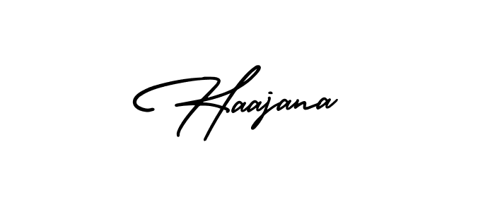 The best way (AmerikaSignatureDemo-Regular) to make a short signature is to pick only two or three words in your name. The name Haajana include a total of six letters. For converting this name. Haajana signature style 3 images and pictures png