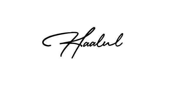 Make a beautiful signature design for name Haalul. With this signature (AmerikaSignatureDemo-Regular) style, you can create a handwritten signature for free. Haalul signature style 3 images and pictures png