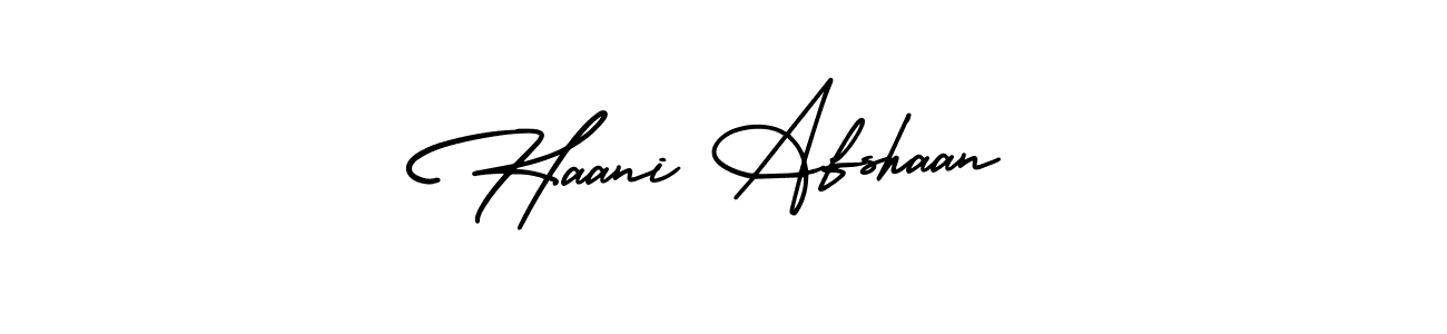 How to make Haani Afshaan name signature. Use AmerikaSignatureDemo-Regular style for creating short signs online. This is the latest handwritten sign. Haani Afshaan signature style 3 images and pictures png
