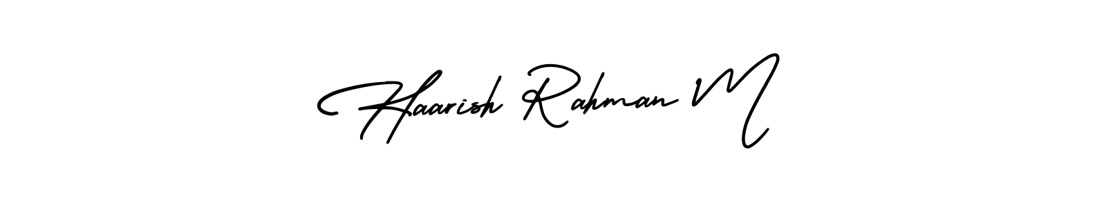 Check out images of Autograph of Haarish Rahman M name. Actor Haarish Rahman M Signature Style. AmerikaSignatureDemo-Regular is a professional sign style online. Haarish Rahman M signature style 3 images and pictures png