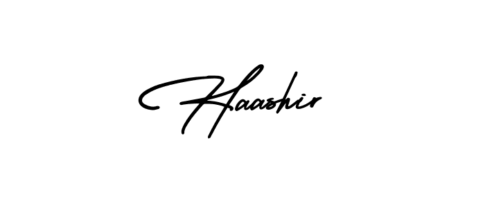 Design your own signature with our free online signature maker. With this signature software, you can create a handwritten (AmerikaSignatureDemo-Regular) signature for name Haashir. Haashir signature style 3 images and pictures png