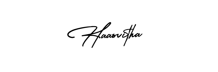 Use a signature maker to create a handwritten signature online. With this signature software, you can design (AmerikaSignatureDemo-Regular) your own signature for name Haasvitha. Haasvitha signature style 3 images and pictures png