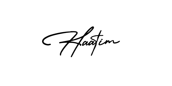 Create a beautiful signature design for name Haatim. With this signature (AmerikaSignatureDemo-Regular) fonts, you can make a handwritten signature for free. Haatim signature style 3 images and pictures png
