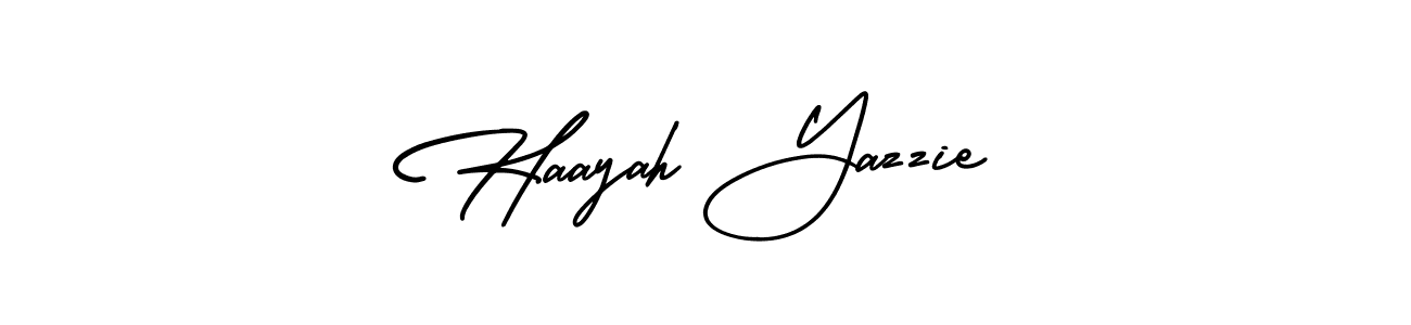 It looks lik you need a new signature style for name Haayah Yazzie. Design unique handwritten (AmerikaSignatureDemo-Regular) signature with our free signature maker in just a few clicks. Haayah Yazzie signature style 3 images and pictures png