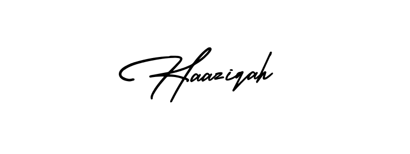 How to make Haaziqah signature? AmerikaSignatureDemo-Regular is a professional autograph style. Create handwritten signature for Haaziqah name. Haaziqah signature style 3 images and pictures png