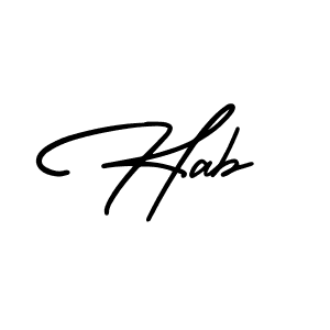 Best and Professional Signature Style for Hab. AmerikaSignatureDemo-Regular Best Signature Style Collection. Hab signature style 3 images and pictures png