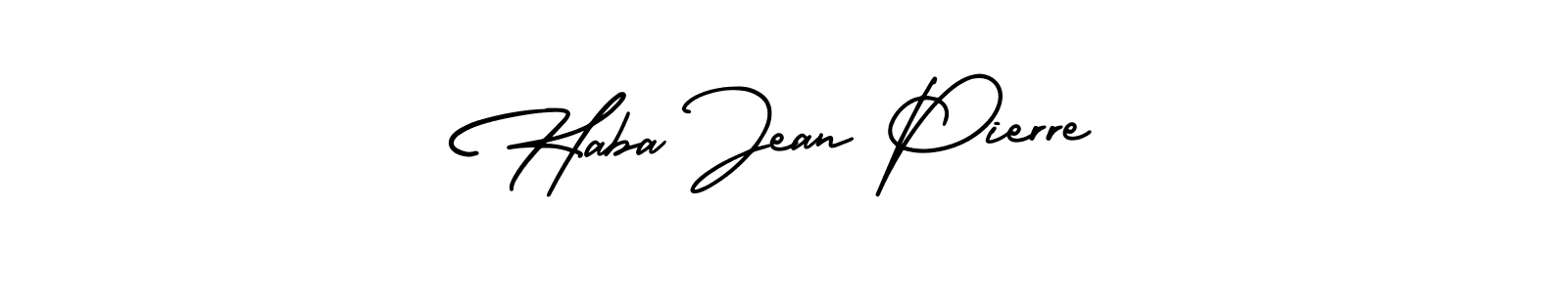 This is the best signature style for the Haba Jean Pierre name. Also you like these signature font (AmerikaSignatureDemo-Regular). Mix name signature. Haba Jean Pierre signature style 3 images and pictures png