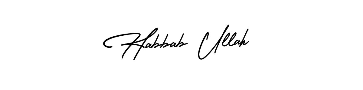 This is the best signature style for the Habbab Ullah name. Also you like these signature font (AmerikaSignatureDemo-Regular). Mix name signature. Habbab Ullah signature style 3 images and pictures png