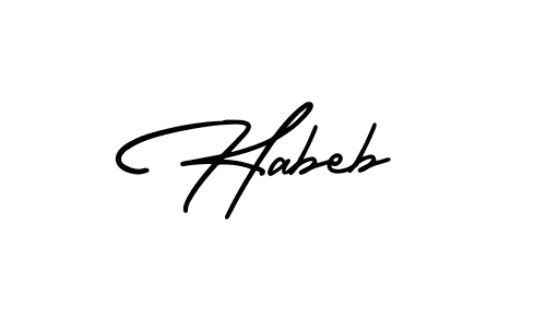 Also You can easily find your signature by using the search form. We will create Habeb name handwritten signature images for you free of cost using AmerikaSignatureDemo-Regular sign style. Habeb signature style 3 images and pictures png