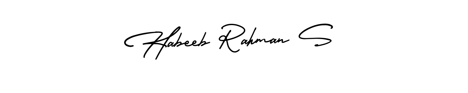 Make a beautiful signature design for name Habeeb Rahman S. With this signature (AmerikaSignatureDemo-Regular) style, you can create a handwritten signature for free. Habeeb Rahman S signature style 3 images and pictures png
