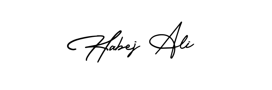 How to make Habej Ali signature? AmerikaSignatureDemo-Regular is a professional autograph style. Create handwritten signature for Habej Ali name. Habej Ali signature style 3 images and pictures png