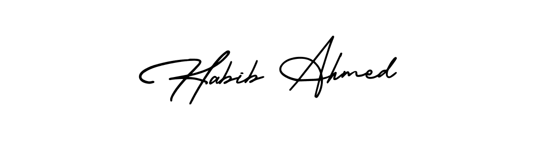 Similarly AmerikaSignatureDemo-Regular is the best handwritten signature design. Signature creator online .You can use it as an online autograph creator for name Habib Ahmed. Habib Ahmed signature style 3 images and pictures png