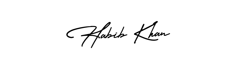 Habib Khan stylish signature style. Best Handwritten Sign (AmerikaSignatureDemo-Regular) for my name. Handwritten Signature Collection Ideas for my name Habib Khan. Habib Khan signature style 3 images and pictures png