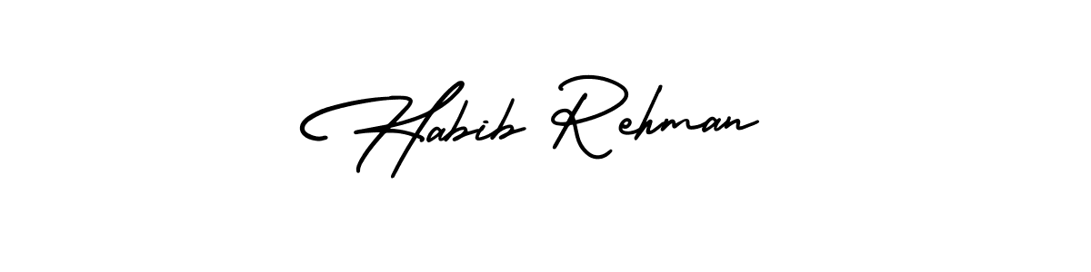 Make a beautiful signature design for name Habib Rehman. With this signature (AmerikaSignatureDemo-Regular) style, you can create a handwritten signature for free. Habib Rehman signature style 3 images and pictures png