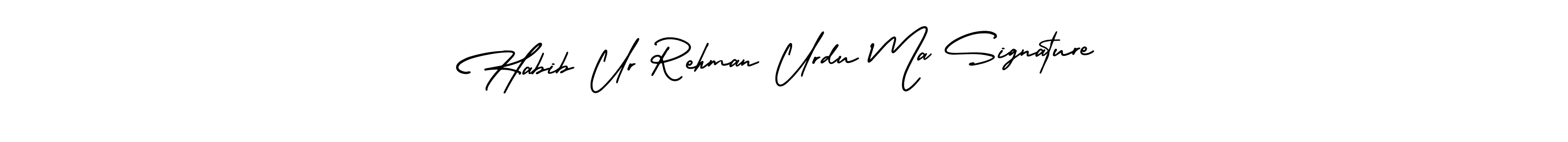 Design your own signature with our free online signature maker. With this signature software, you can create a handwritten (AmerikaSignatureDemo-Regular) signature for name Habib Ur Rehman Urdu Ma Signature. Habib Ur Rehman Urdu Ma Signature signature style 3 images and pictures png