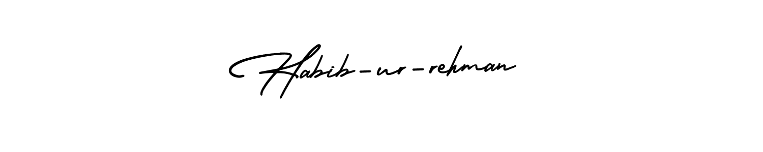 How to make Habib-ur-rehman name signature. Use AmerikaSignatureDemo-Regular style for creating short signs online. This is the latest handwritten sign. Habib-ur-rehman signature style 3 images and pictures png